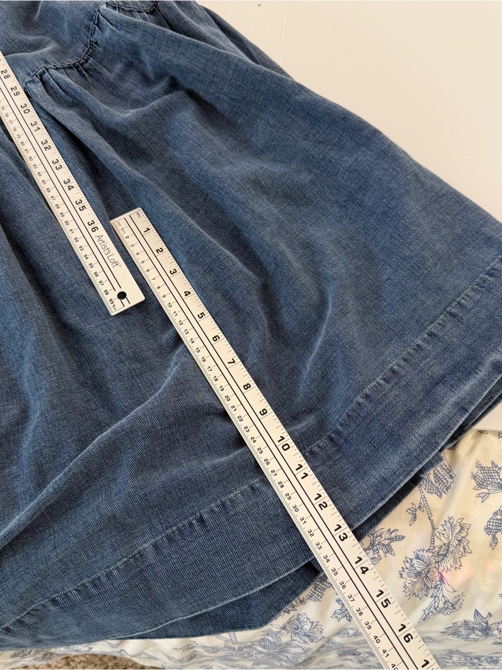 By Anthropologie Dress Womens XL Denim Tiered Helena Midi Blue - Picture 9 of 12